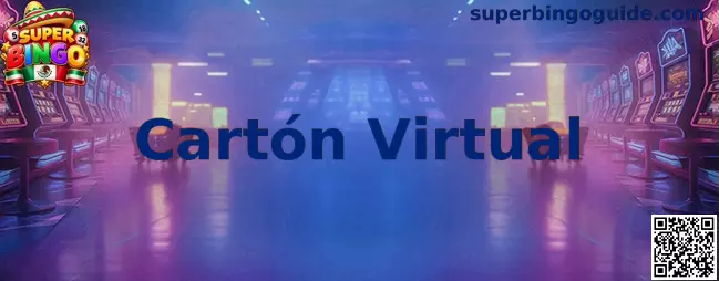 Ejemplo visual de un Cartón Virtual de Super Bingo con una retícula de números