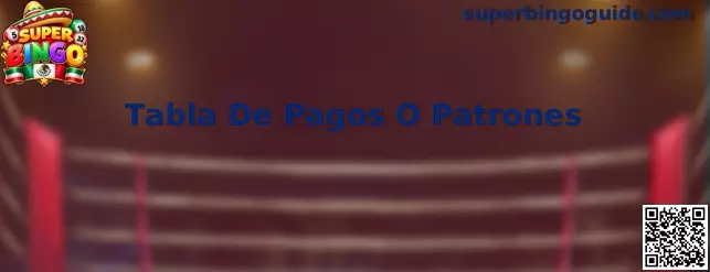 Referencia visual de la tabla de pagos y patrones de Super Bingo